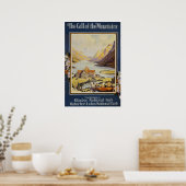 ヴィンテージ旅行ポスター – 氷河の国立公園 ポスター (キッチン)