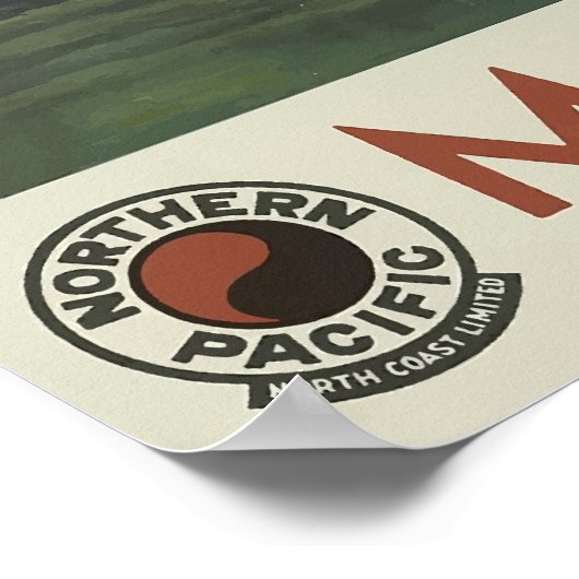 ヴィンテージ旅行ポスター – 統一された州モンタナ ポスター (角)