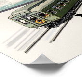 ヴィンテージ旅行ポスター。電車で旅行する ポスター (角)