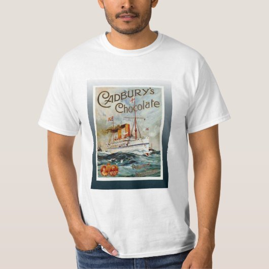 ヴィンテージ旅行ポスター、Cadburyのチョコレート Tシャツ (正面)