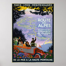 ヴィンテージ旅行ポスター – La Route des Alpes ポスター