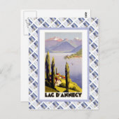 ヴィンテージ旅行ポスター、Lac d'Annecy ポストカード