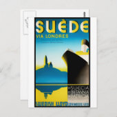 ヴィンテージ旅行ポスター: Londresを経てスエード ポストカード (正面/裏面)