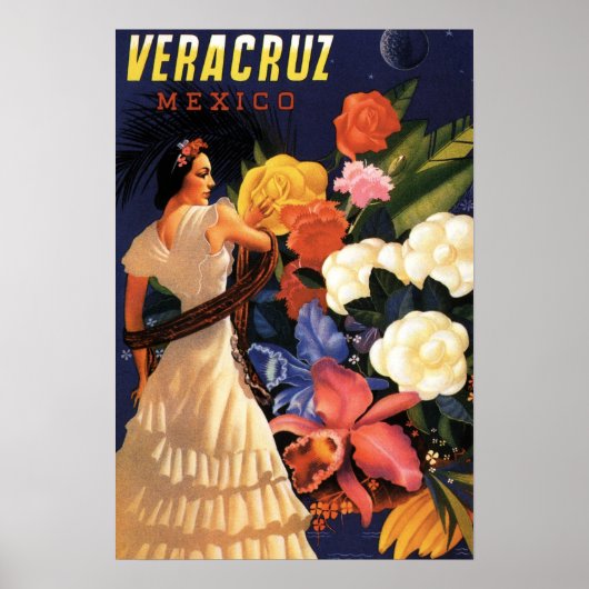 ヴィンテージ旅行ポスター – Veracruz Mexico ポスター (正面)
