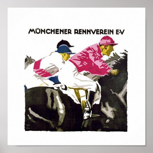 ヴィンテージ旅行ポスターMunchener Renverein E.v ポスター (正面)