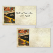 ヴィンテージ旅行ポス動揺してター 名刺 (正面/裏面)