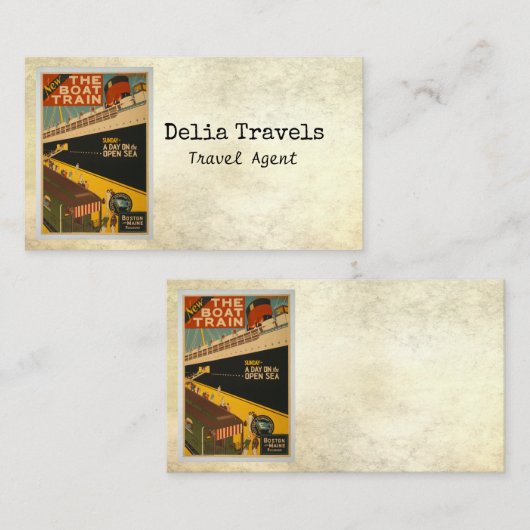 ヴィンテージ旅行ポス動揺してター 名刺 (正面/裏面)