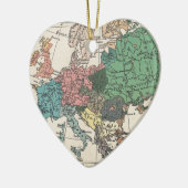 ヴィンテージ旅行マップ セラミックオーナメント (左)