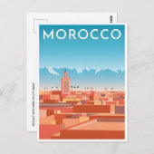 ヴィンテージ旅行モロッコマロク観光マラケシュ ポストカード (正面/裏面)