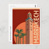 ヴィンテージ旅行モロッコマロックツーリズムMarrakech ポストカード (正面/裏面)