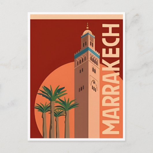 ヴィンテージ旅行モロッコマロックツーリズムMarrakech ポストカード (正面)