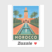 ヴィンテージ旅行モロッコ北アフリカレトログラフィック シール (シート)