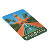 ヴィンテージ旅行モロッコ北アフリカレトログラフィック マグネット (右側)