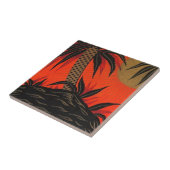 ヴィンテージ旅行ヤシの木の南太平洋の熱帯タイル タイル (側面)