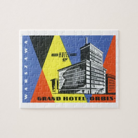 ヴィンテージ旅行ヨーロッパ、ワルシャワ（ワルシャワ）、ポーランド ジグソーパズル (横)