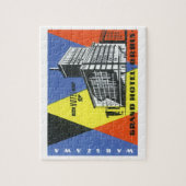 ヴィンテージ旅行ヨーロッパ、ワルシャワ（ワルシャワ）、ポーランド ジグソーパズル (縦)