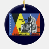 ヴィンテージ旅行ヨーロッパ、ワルシャワ(ワルシャワ)、ポーランド セラミックオーナメント (裏面)