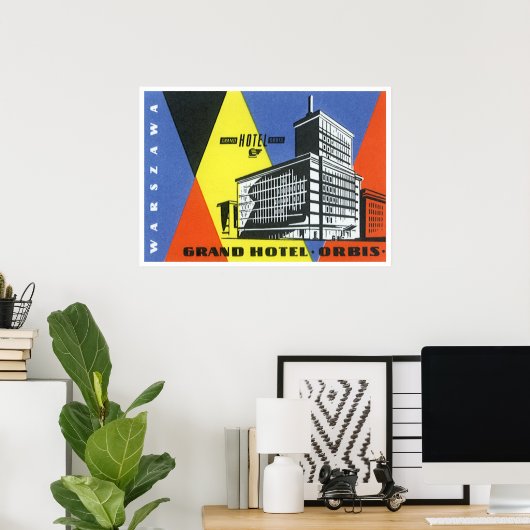 ヴィンテージ旅行ヨーロッパ、ワルシャワ（ワルシャワ）、ポーランド ポスター (ホームオフィス)