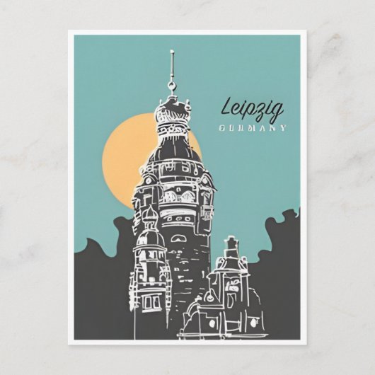 ヴィンテージ旅行ライプツィヒGermany古い過去Pos ポストカード (正面)