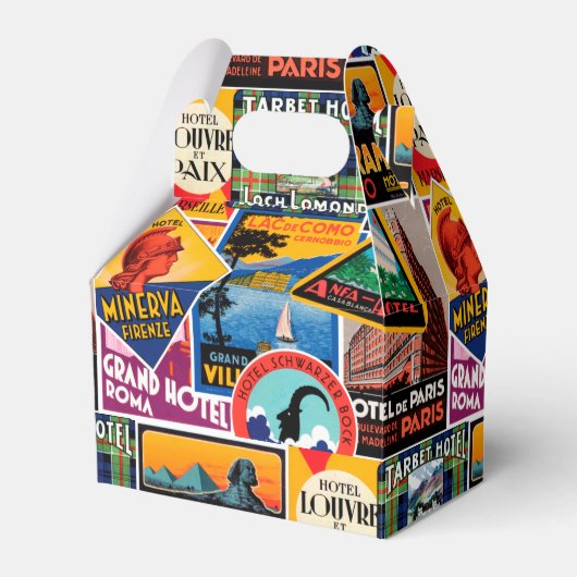 ヴィンテージ旅行ラベル フェイバーボックス (正面サイド)