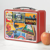 ヴィンテージ旅行ラベル メタルランチボックス (インサイチュ)