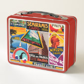 ヴィンテージ旅行ラベル メタルランチボックス (裏面)