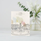 ヴィンテージ旅行リヨンフランス観光レトロ ポストカード (スタンド正面)