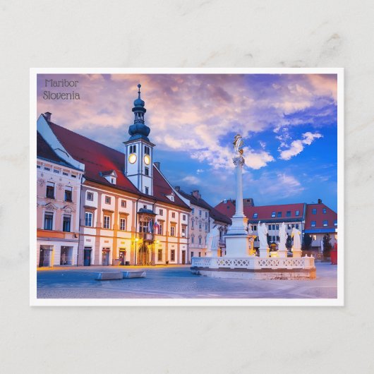 ヴィンテージ旅行レトロなマリボールスロヴェニアスロバキア ポストカード (正面)