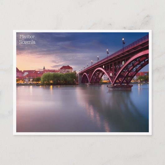 ヴィンテージ旅行レトロなマリボールスロヴェニアスロバキア ポストカード (正面)