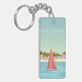 ヴィンテージ旅行レトロな土産サントロペスフランス キーホルダー (正面左)