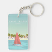 ヴィンテージ旅行レトロな土産サントロペスフランス キーホルダー (裏面)