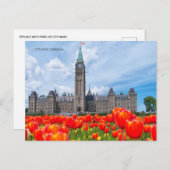 ヴィンテージ旅行レトロな水の色オタワカナダ ポストカード (正面/裏面)