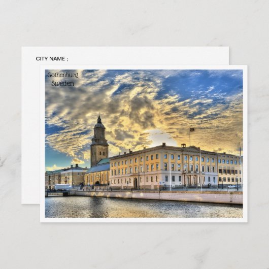 ヴィンテージ旅行レトロゴテンブルグスウェーデンスエード ポストカード (正面/裏面)