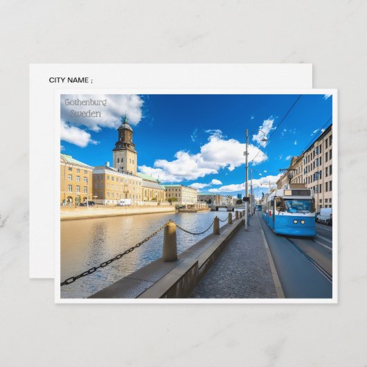 ヴィンテージ旅行レトロゴテンブルグスウェーデンスエード ポストカード (正面/裏面)