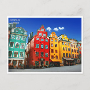 ヴィンテージ旅行レトロストックホルムスウェーデンスエード ポストカード