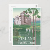 ヴィンテージ旅行レトロフィンランドトゥルクABOラップランド ポストカード (正面/裏面)