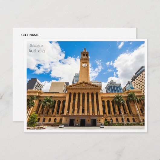 ヴィンテージ旅行レトロブリスベンオーストラリアのオーストラリア ポストカード (正面/裏面)