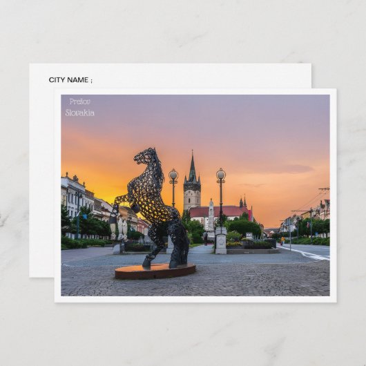 ヴィンテージ旅行レトロプレショフスロバキアSlovaquie ポストカード (正面/裏面)