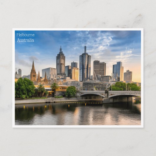 ヴィンテージ旅行レトロメルボルンオーストラリアオーストラリア ポストカード (正面)