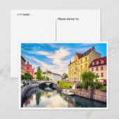 ヴィンテージ旅行レトロリュブリャナスロヴェニアスロバキア ポストカード (正面/裏面)