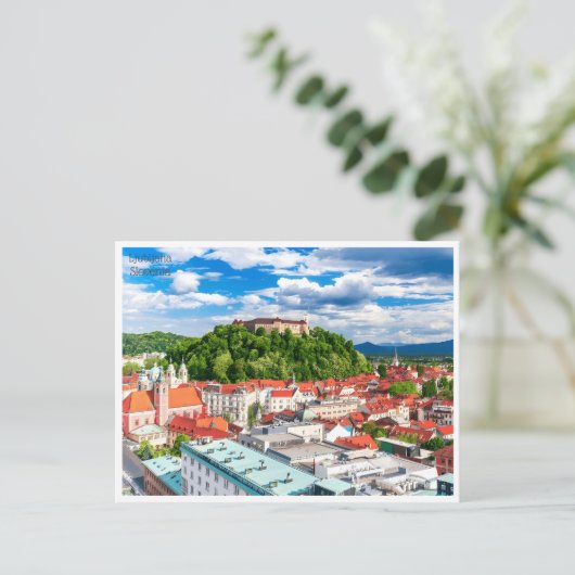 ヴィンテージ旅行レトロリュブリャナスロヴェニアスロバキア ポストカード (スタンド正面)