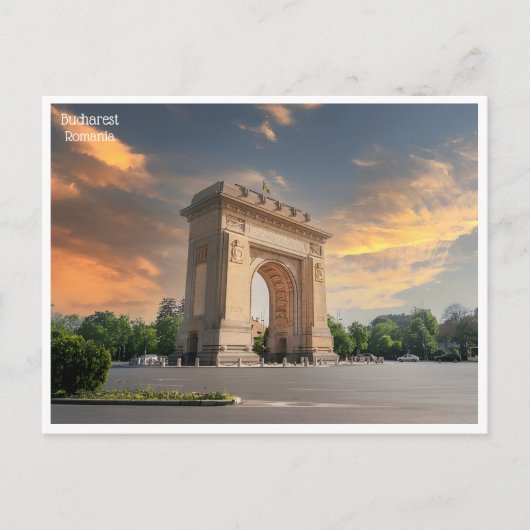 ヴィンテージ旅行レトロbucharestルーマニアRoumanie ポストカード (正面)