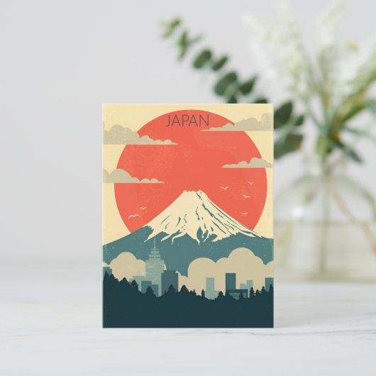 ヴィンテージ旅行京都日本寺写真 ポストカード (スタンド正面)