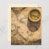 ヴィンテージ旅行古いコンパスデザイン (正面/裏面)