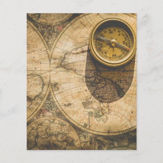 ヴィンテージ旅行古いコンパスデザイン (正面)