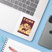 ヴィンテージ旅行古代エジプトのピラミッドレトログラフィック シール (ノートパソコンとiPhone)