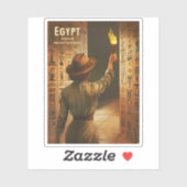 ヴィンテージ旅行古代エジプト観光レトログラフィック シール (シート)