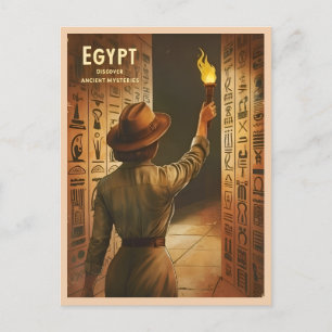 ヴィンテージ旅行古代エジプト観光レトログラフィック ポストカード