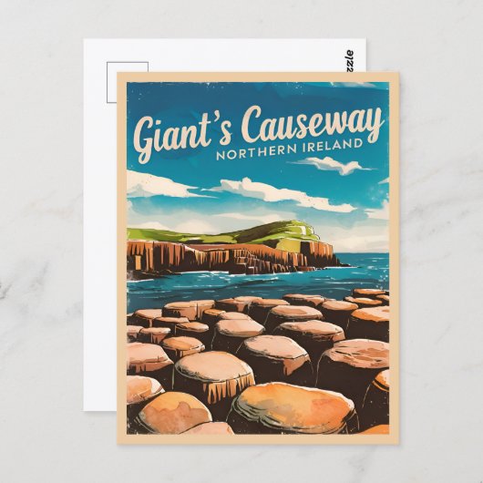 ヴィンテージ旅行大手のコーズウェイ北アイルランド ポストカード (正面/裏面)