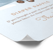 ヴィンテージ旅行少年ベビーシャワーオムツラッフル ポスター (角)